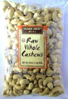 Fresh BOUGHT Trader Joes Raw Whole Cashews Nuts 16 Oz