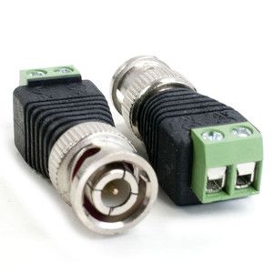 4pcs UTP RJ45 CAT5 Cat6 Cable to Male Coaxial BNC Connector for CCTV 
