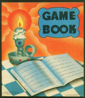 Saalfield Game Book Pencil Games 1936 D D Downs Cover