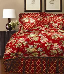 Cassandra King Bedskirt and King Size Shams New from Rose Tree