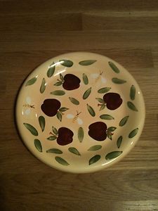 Carol Endres Pure Art Apple and Bees Art Pottery Plate