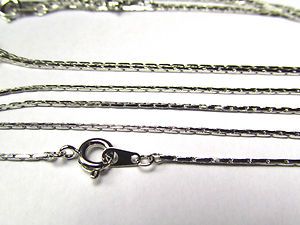   18 inch Rhodium Silver Plated 1 mm Cardano Chain Necklace Lot
