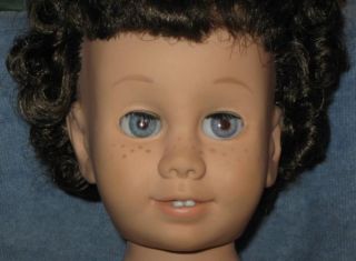1960 Mattel Chatty Cathy Doll Parts Repair Good Voice Box Blue Eyes 