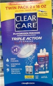 Ciba Vision Clear Care Three Pack Solution 35 oz 2 lb 570ml 2 Lens 