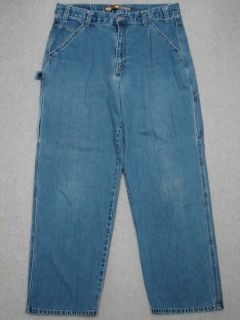2002 LEVIS SILVER TAB CARPENTER FIT JEANS 36x31; SOLID JEANS