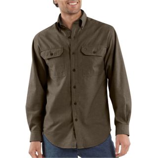 Carhartt Long Sleeve Solid Fort Shirt Mahogany Chambray S202 MHC