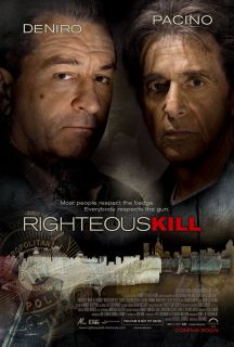 Righteous Kill Movie Poster DS Original Ver B 27x40