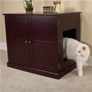 Cat Litter Box Hideaway Cabinet Furniture 28WX19DX24H