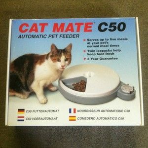 Cat Mate C50 Automatic Pet Feeder Mew in Box