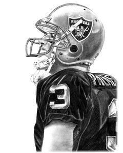 CARSON PALMER LITHOGRAPH POSTER PRINT IN OAKLAND RAIDERS JERSEY