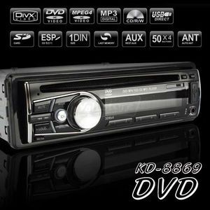New KD8869 Car Stereo Audio CD DVD MP3 USB SD Player Detachable