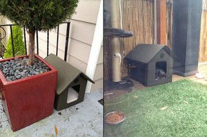 Outdoor Heated Cat Pet House Warming Heating Shelter Furniture 