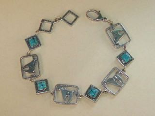   Sterling Turquoise Horse Bracelet Carolyn Pollack Relios