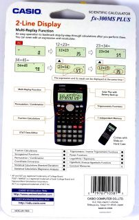 Casio FX300 MS Scientific Calculator with 240 Built in Functions Slide 