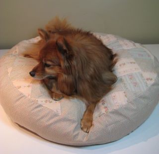 Patchwork Dog Bed Custom OOAK Washable Pet Cat Pillow