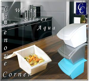 Worktop Bin Counter Top Kitchen Waste Tabletop Kitchen Compost Caddy 