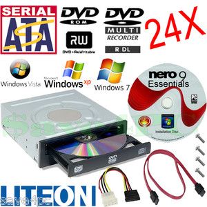   on SATA DVD RW DL Dual Layer Burner with Cables Nero Software