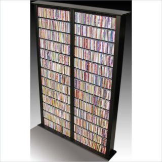   Double 76 Tall CD DVD Wall Rack Media Storage Available