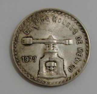 1979 Casa de Moneda de Mexico 1oz Fine Silver Coin 33 6 grams 925 