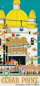 Classic Cedar Point Amusement Park Attractions Framable Print Size 8 x 