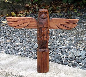   carved Thunderbird Totem Pole Glen Webster Nu Chah Nulth cedar carving