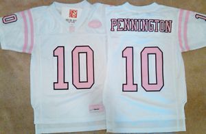 Pink Chad Pennington New York Jets Sewn Jersey Youth