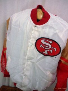 San Francisco 49ers Chalk Line Football Jacket Huge Graphic Mens L 