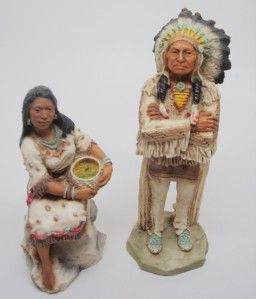 Castagna Wild West Figurine 2pc Native American Indian Pocahontas 