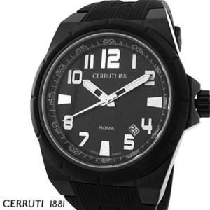 Cerruti Mens Roma Swiss Watch with Date Black Dial
