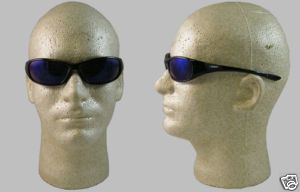 Hellraiser Safety Glasses with Blue Mirror Lens