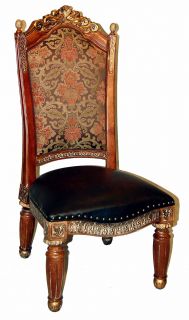 pair of ornate upholstered dining side chairs this solid dining chair 