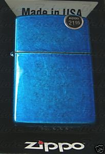 Zippo Cerulean Blue Lighter Model 24534 New in Box
