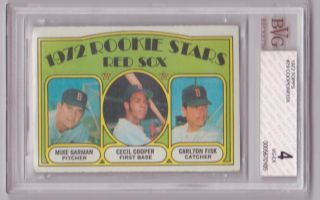   Cecil Cooper and Carlton Fisk. It was Beckett Graded at a number 4