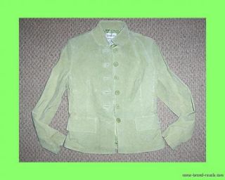 Chadwicks Lime Green Leather Jacket Blazer Womens 6