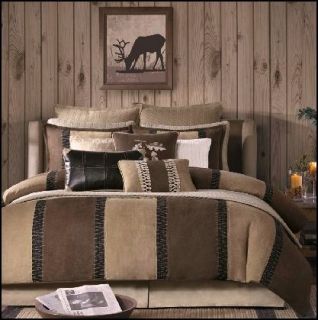 Woolrich Cedar Ridge King 4 PC Comforter Bed Set River Run Design Home 