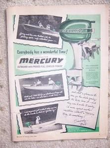 1948 Mercury Outboard Motor Ad Lightning Cedarburg Wi F