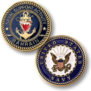 USN Navy Naval Support Activity Bahrain Challenge Coin