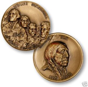 Mount Rushmore National Monument Bronze Challenge Coin