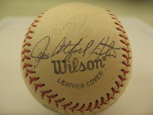 Jim Catfish Hunter Yankees HOF Single Signed Wilson Baseball AUTO JSA 