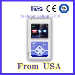 USA ! Version 3 channel ECG Holter System/Recorde​r Monitor ​+Free 