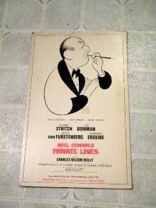 Noel Coward Private Lives Play Poster Hirschfeld 1968