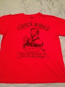 Chuck Norris Pepper Spray Spice Tshirt Womens Size Medium
