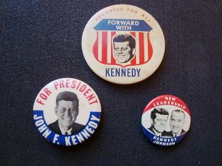 john f kennedy johnson 3 campaign pins shipping us $ 4 99 overseas $ 6 
