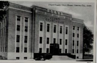 Charles City IA Floyd County Court House Teich Postcard