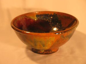 Rare and Beautiful Cecil Strawn Modernistic Stoneware Bowl