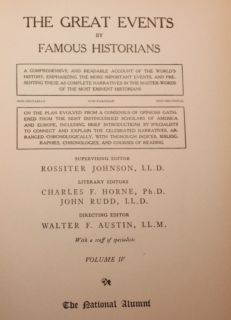 Charles F. Horne achieved notoriety as a historian and editor. This 