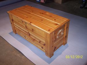 Large Custom Made Cedar Chest Toy Box Horse Tack Box Storage Trunk 