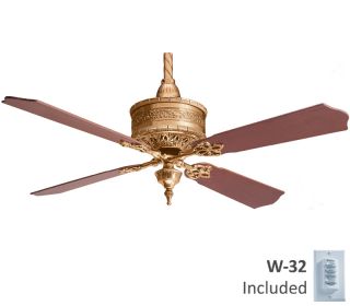   54 19th Century Burnished Brass Intell Touch Ceiling Fan 99U69Z