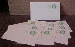 10 Charles Thomson Patriot Unused 7 Cent Post Cards