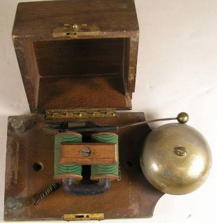 Antique Charles Williams Jr Telephone or Alarm Extension Bell w Fancy 